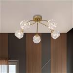 Astral Gold (Colour) Five Light Flush Fitting 11525-5GO