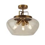 Boule Bronze Semi-Flush Triple Ceiling Light 8973-3BZ
