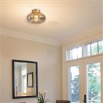 Celestial Gold Metal And Amber Glass Flush Fitting 32156-28GO