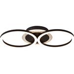 Contour Triple Dimmable LED Matt Black Flush Ceiling Fitting 13651BK