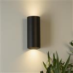 Cyls Black Metal Up And Down Wall Light 24125BK