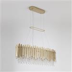 Spear Gold (Colour) And Crystal Eight Light Ceiling Pendant 44711-8GO