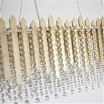 Spear Gold (Colour) And Crystal Eight Light Ceiling Pendant 44711-8GO
