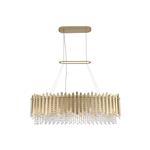 Spear Gold (Colour) And Crystal Eight Light Ceiling Pendant 44711-8GO
