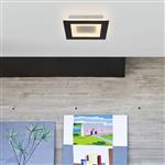 Squary LED 250mm Matt Black Flush Ceiling Fitting 44714BK