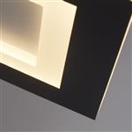Squary LED 390mm Matt Black flush Ceiling Fitting 44715BK