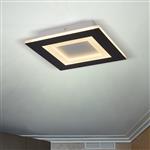 Squary LED 390mm Matt Black flush Ceiling Fitting 44715BK