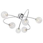 Atom 6-Light Chrome and Clear Glass Ceiling Fitting 6926CH