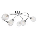 Atom 6-Light Chrome and Clear Glass Ceiling Fitting 6926CH
