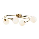 Elba 4-Light Brushed Brass Opal Glass Ceiling Fitting 6921BB