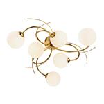 Elba 6-Light Brushed Brass Opal Glass Ceiling Fitting 6922BB