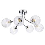 Groves 6 Light Chrome and Clear Ceiling Fitting 6906CH