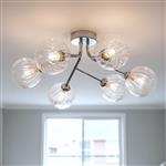 Groves 6 Light Chrome and Clear Ceiling Fitting 6906CH
