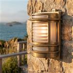 Nautic Curved Solid Brass IP64 Wall Light 5924BR