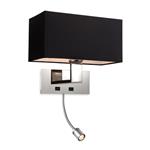 Prince Dual Switched Wall LED Reading Light 8608BK