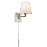 Swing Arm Brushed Steel Plug-In Wall Light 6891BS