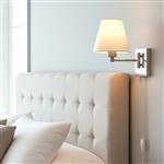 Swing Arm Brushed Steel Plug-In Wall Light 6891BS