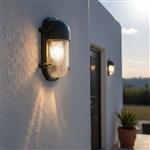 Turin IP65 Black Eyelid Bulkhead Light 4138BK