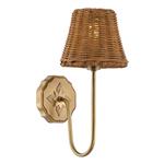 Adyara Rattan Shade And Light Antique Bronze Wall Light ADY0763-WIC2647