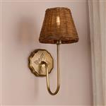 Adyara Rattan Shade And Light Antique Bronze Wall Light ADY0763-WIC2647