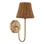Adyara Rattan Shade And Light Antique Bronze Wall Light ADY0763-WIC2647