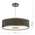 Alvaro Brown and Bronze Three Light Pendant ALV1039