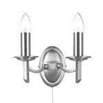 Ambassador Two Light Wall Light Satin Chrome AMB0946