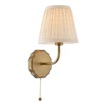 Dijon Linen Pleated Shade And Antique Bronze Wall Light DIJ0763-DID2629