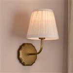 Dijon Linen Pleated Shade And Antique Bronze Wall Light DIJ0763-DID2629