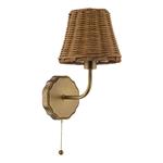 Dijon Rattan Shade And Antique Bronze Wall Light DIJ0763-WIC2647