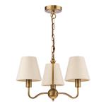 Elara Antique Bronze And Linen Shades 3 Light Multi-Arm Fitting ELA0363-ROR2615