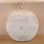 Havana Small Natural Ceramic Table Lamp White Linen Shade HAV4029