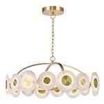 Irela LED Natural Brass And Alabaster Pendant Fitting IRE1635