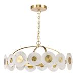 Irela LED Natural Brass And Alabaster Pendant Fitting IRE1635