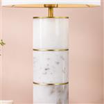 Ishana Marble And White Drum Shade Table Lamp ISH4202