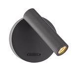 Itala LED Matt Black Adjustable Reading Wall Light ITA9022