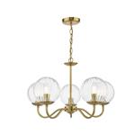 Jocelyn Natural Brass 5 Light Multi-Arm Pendant JOC0542