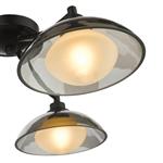 Kadience Satin Black And Smoked Glass 3 Light Semi-Flush KAD5322