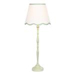Lupo Soft Matt Green Table Lamp With Ivory Scalloped Shade LUP4224