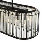 Naeva Matt Black And Crystal 5 Light Bar Pendant NAE0522