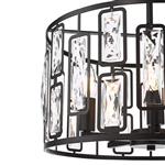 Zoelle Matt Black And Crystal 5 Light Pendant ZOE0522