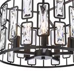 Zoelle Matt Black And Crystal 5 Light Pendant ZOE0522