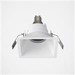 Minima Square IP65 White Slimline Fixed Fire-Rated Shower Light 1249038