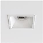 Minima Square IP65 White Slimline Fixed Fire-Rated Shower Light 1249038