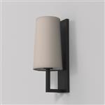 Matt Black With Putty Fabric Shade