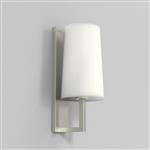 Matt Nickel With White Glass Shade