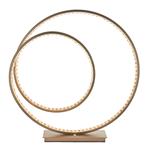 Basanti LED Matt Nickel/Clear Crystal Looped Touch Table lamp 73048