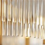 Clemont Warm Antique Brass And Clear Glass Five Light Pendant Fitting 119110