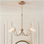 Hague Warm Antique Brass Five Arm Ceiling Fitting 119210