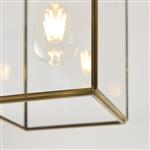 Hammond Flush Fitting Brush Aged Brass With Clear Glass 119143